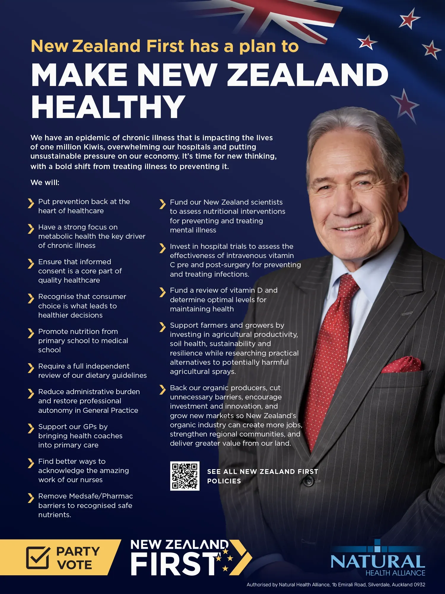 NZFirst has a plan to make NZ Healthy